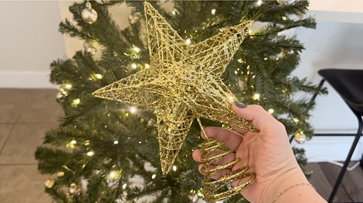 Watch Glittery gold star for your tree topper! on Amazon Live