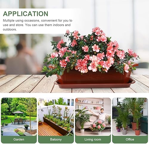 Miniatura 4 de GANAZONO Maceta colgante para bonsái, maceta de plástico para jardín, guardería, macetas de árbol bonsái, macetas de cultivo para suculentas,