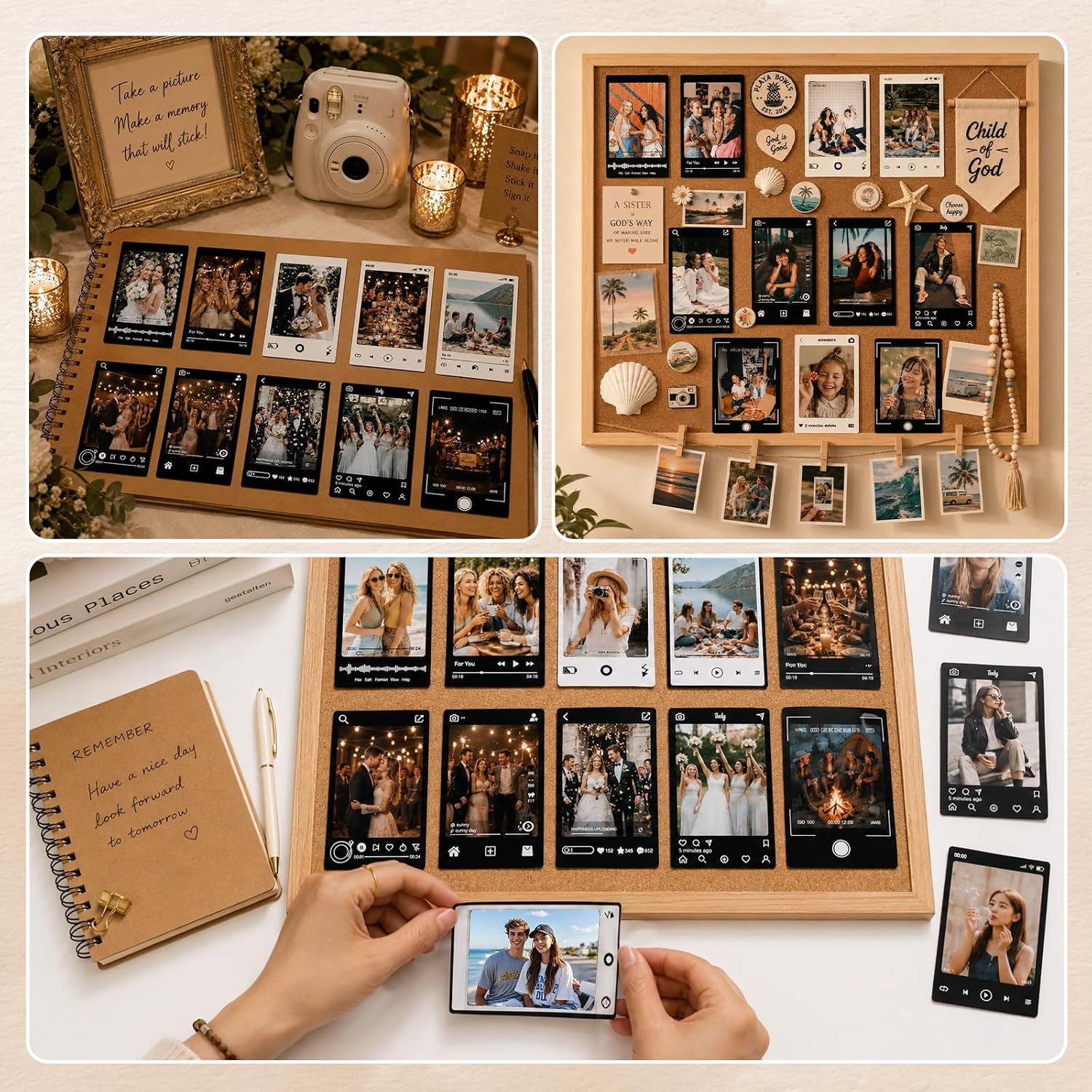10PCS 2x3 Mini Photo Frames, Y2K Digital Planner Style Film Sticker Border Stickers Frames Compatible with Fujifilm Polaroid Instax Instant Camera Film, Aesthetic Photo Frames for Wall & Album Decor image 4
