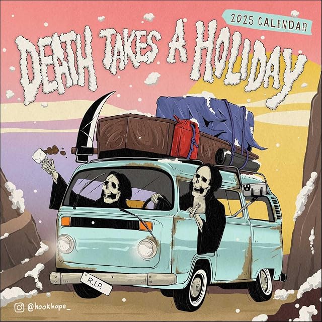 Portada de Death Takes A Holiday 2025 Wall Calendar