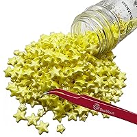 Vista 24 de SE Si&Moos Gránulos de estrellas blancas para decoración de pasteles, decoración de pasteles de estrellas, estrellas blancas comestibles grandes
