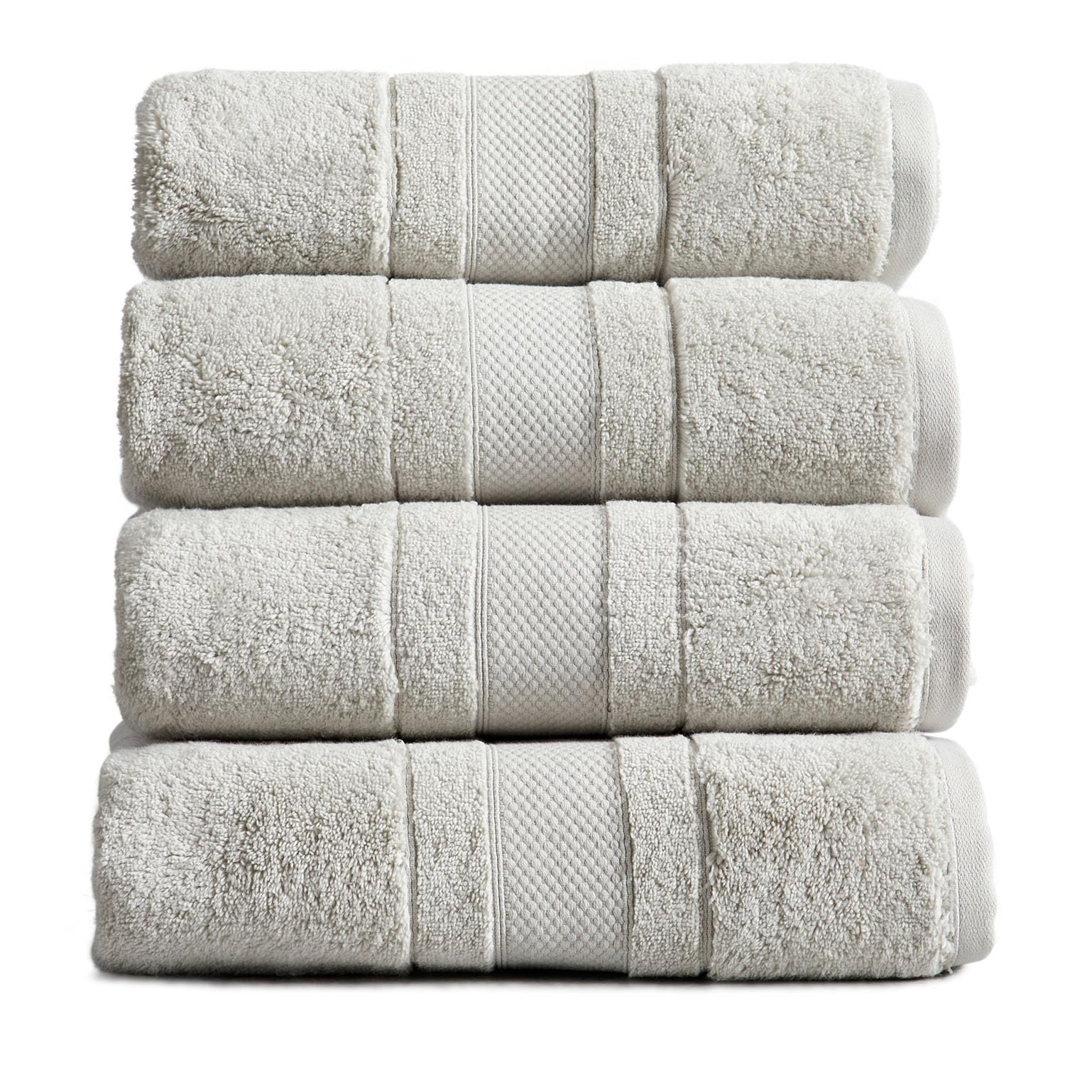 Springtree Home Luxury 100% Cotton Bath Towels Set of 4 | 100% Zero Twist Cotton | Premium Bath Towels | Ultra Soft Thick Plush & Highly Absorbent | Luxury Hotel & Spa Bathroom Towels | Grey