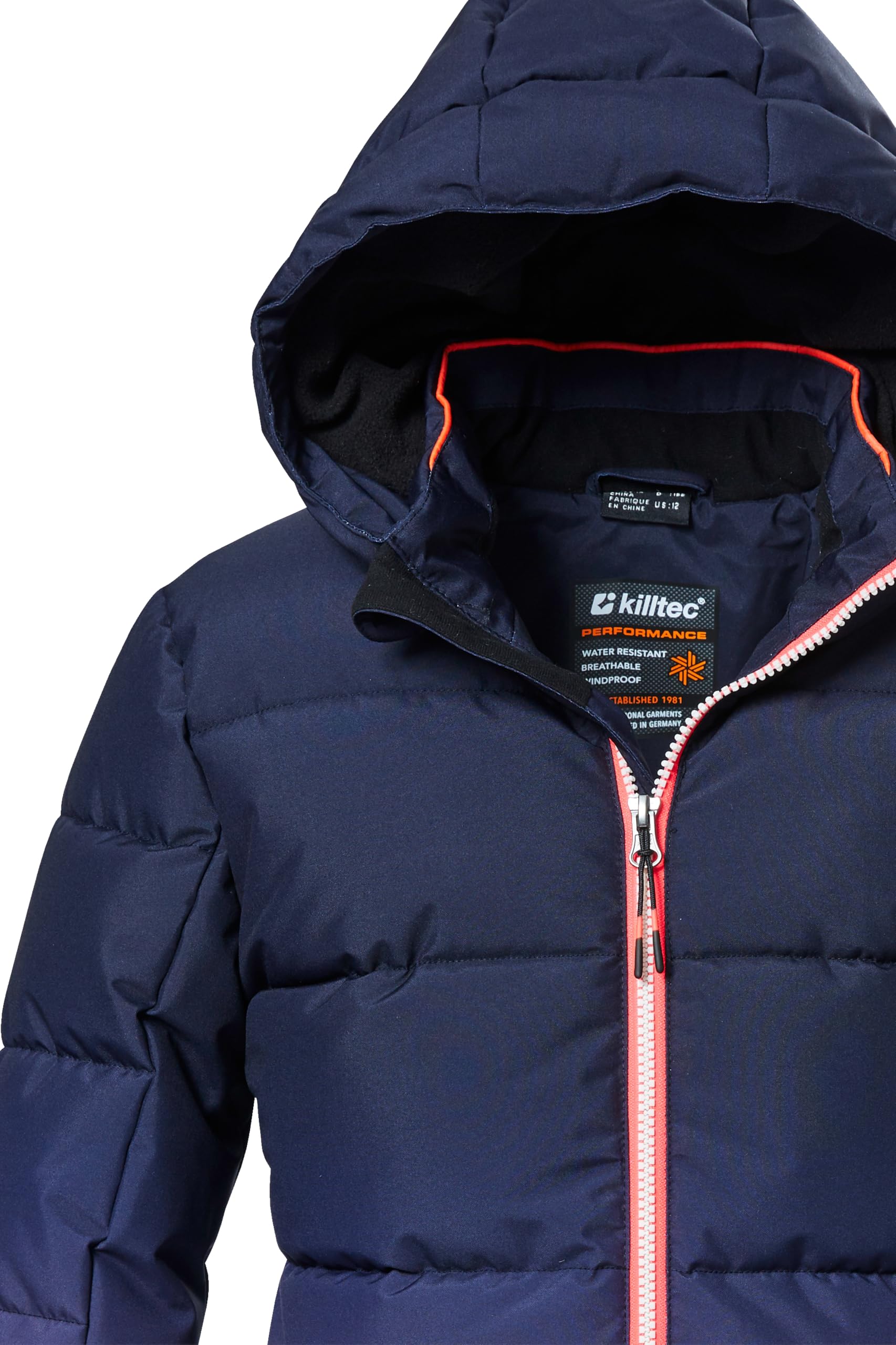 Killtec KSW 330 Chaqueta de esquí acolchada con capucha protección nieve Niñas