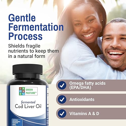 Miniatura 4 de Green Pasture Aceite de Hígado de Bacalao Fermentado Sabor Naranja 120 Caps