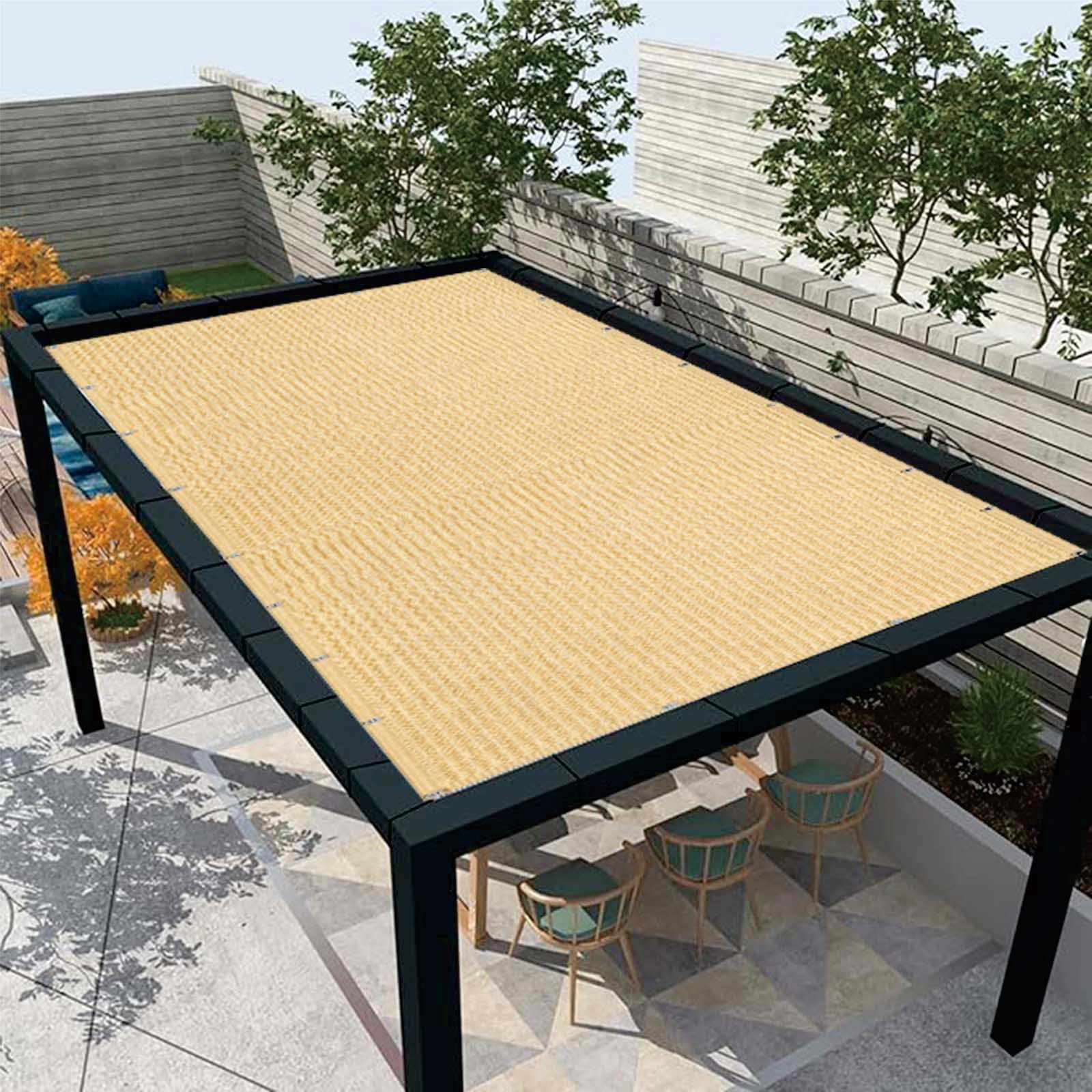 Toile ombrage exterieur 95% UV protection respirante 190 x 630 cm avec oeillets
