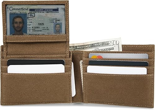 Miniatura 3 de WOLVERINE Men's RFID Blocking Rugged Bifold & Passcase Wallets (Avail in Cotton Canvas Or Leather)
