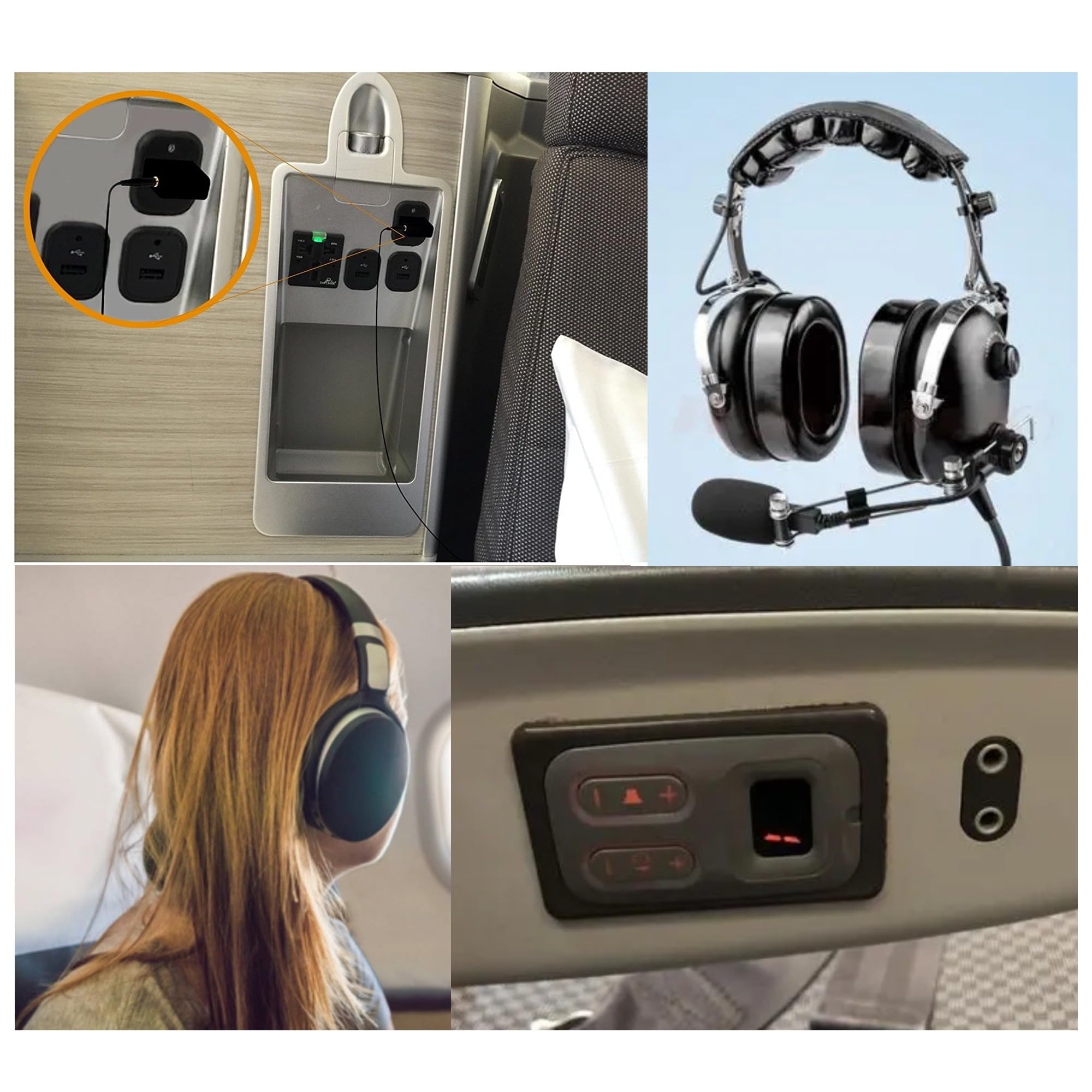 Adattatore Per Cuffie Da Aereo 3.5mm Maschio-Femmina - 4 Pack Placcato Oro Per Intrattenimento Volo - Foto 12