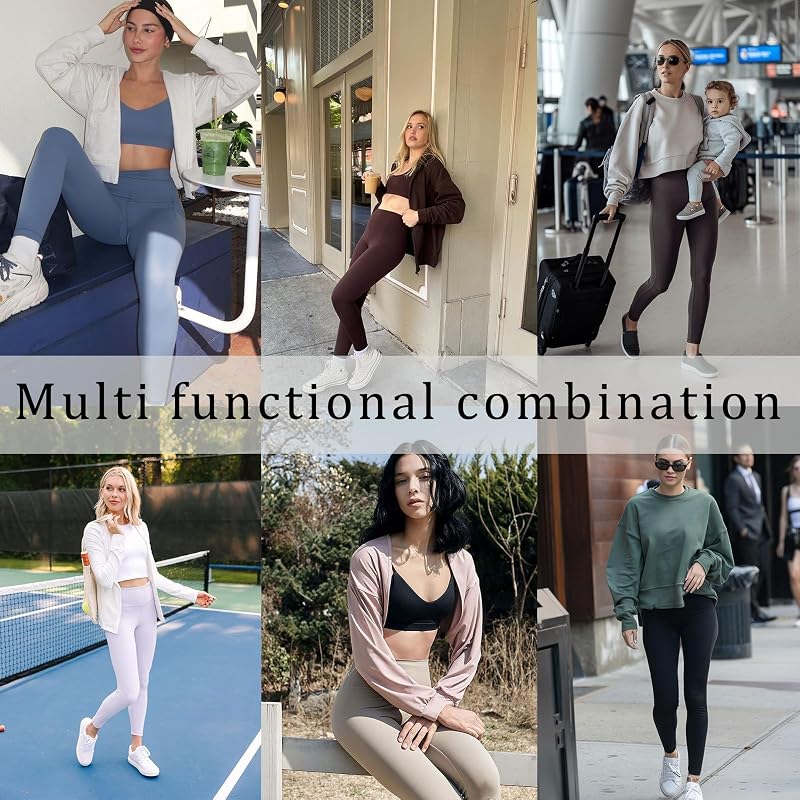 Diravo 4 Pack Leggings for Women with Pockets,Womens Workout Leggings High Waisted Yoga Pants for Tummy Control Gym image 6