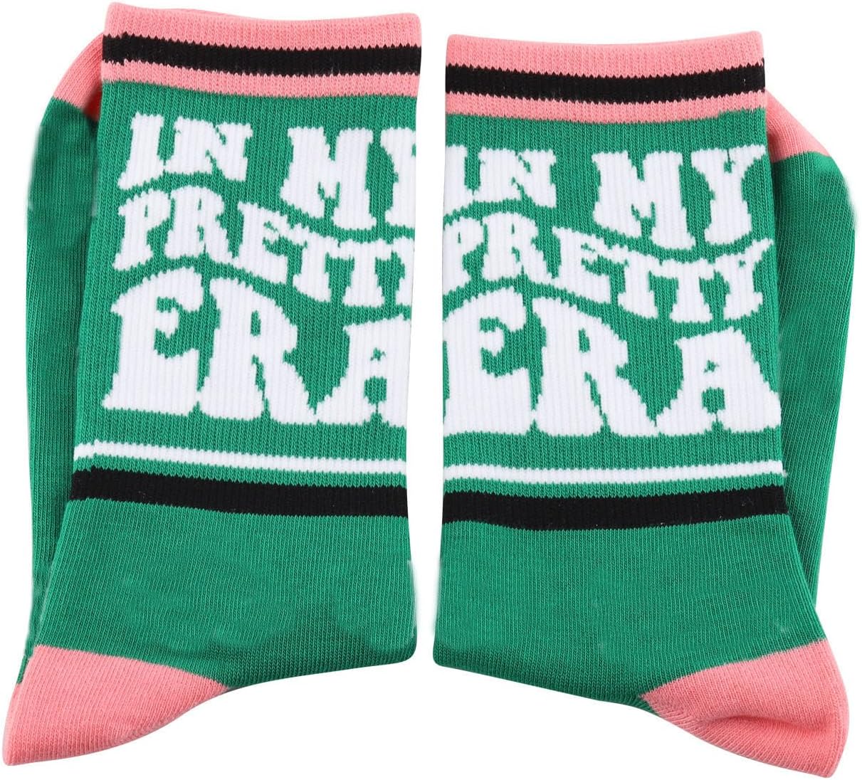 Sorority Gift In My Pretty Era Pink and Green Paraphernalia Sorority Socks for Sister Friends - Image 3