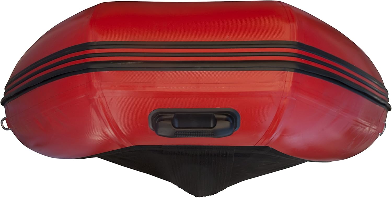 ALEKO Inflatable Boats Heavy Duty Raft Fishing Boat Dinghy (250, Aluminum Deck, Red and Black)