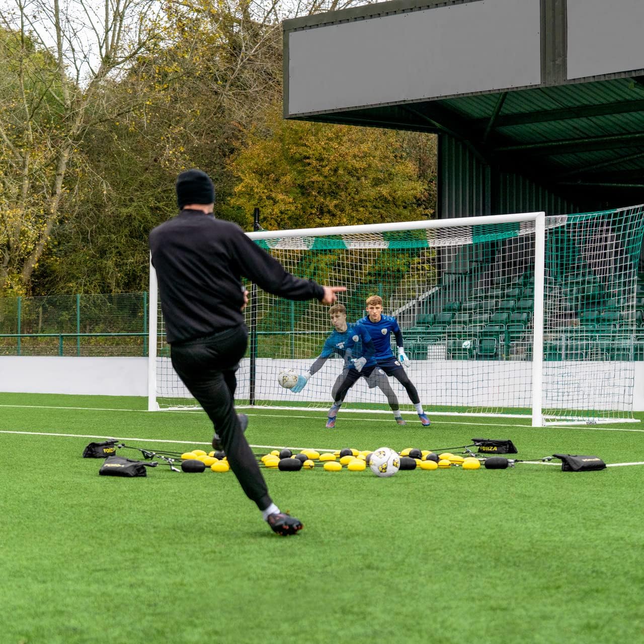 FORZA Pro GK Floor Matrix Deflector - Keep Goalkeepers On Their Toes (No Weights) : Sports & Outdoors