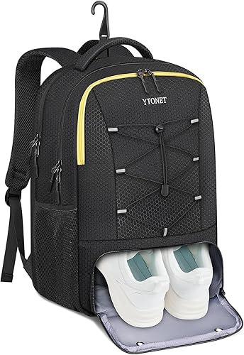 Ytonet Mochila de gimnasio para hombres y mujeres, bolsa de gimnasio para mujeres con compartimento para zapatos, mochila deportiva grande