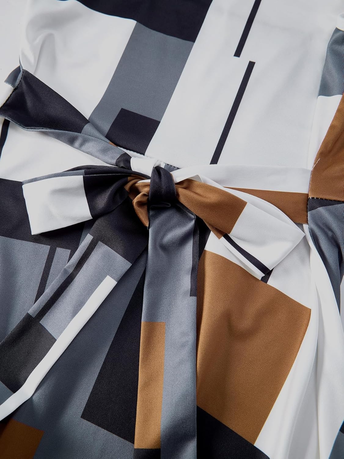 Women's Two Piece Dress Suit Sets Geometric Halter A-Line Dresses and Long Sleeve Cardigan