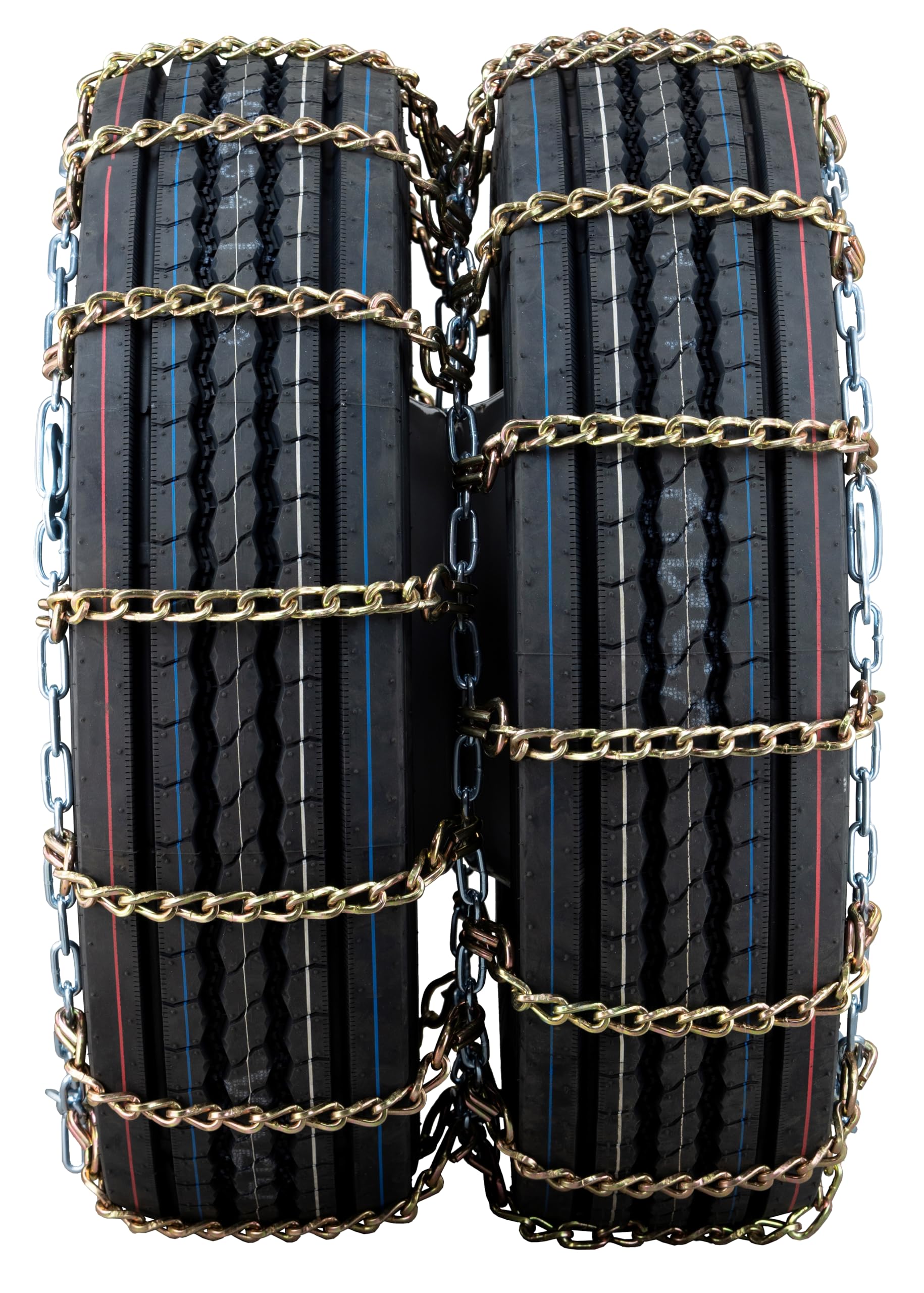 Quality Chain Light Truck Twisted Square Link Alloy Cam-Style Tire Chains - Dual Triple (4128SLCTWIST)