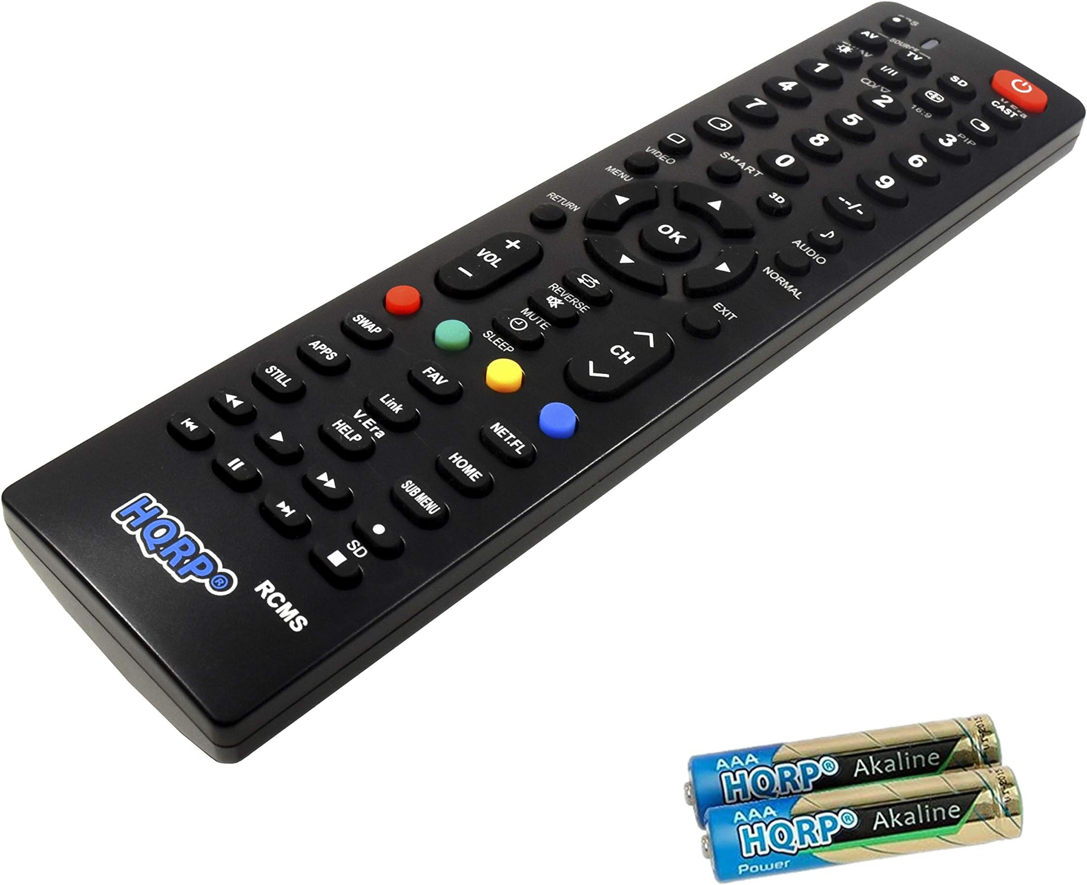 HQRP Remote Control Works with Panasonic TH-50PX500U TH-50PX600U TH-50PX75U TH-50PX500U TH-50PX600U TH-50PX75U TH-42PX6U TH-42PX75U TH-42PX77U TH-42PX80U LCD LED HD TV Smart 1080p 3D Ultra 4K Plasma