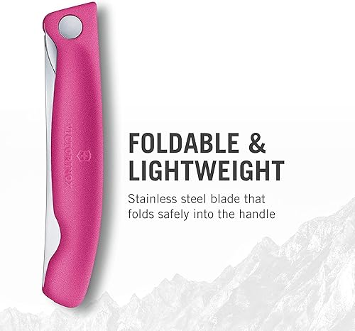 Miniatura 6 de Victorinox Swiss Classic - Cuchillo de pelar plegable, borde ondulado, color rosa, 4.3 pulgadas