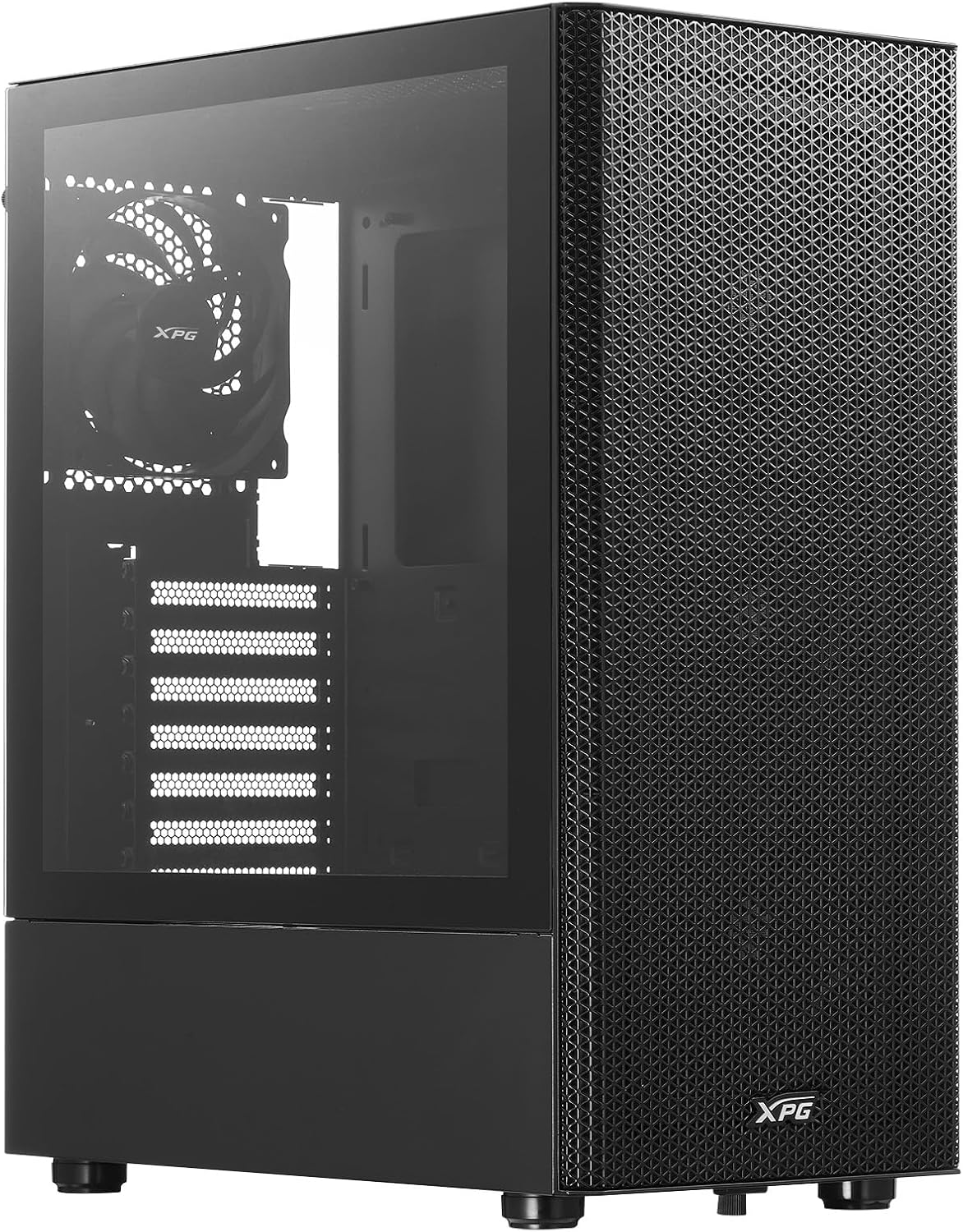 XPG Valor MESH Compact ATX Mid Tower Case, MESH Front Panel Design, 3mm Tempered Glass Side Panel, Pre-Installed x4 120mm Fans