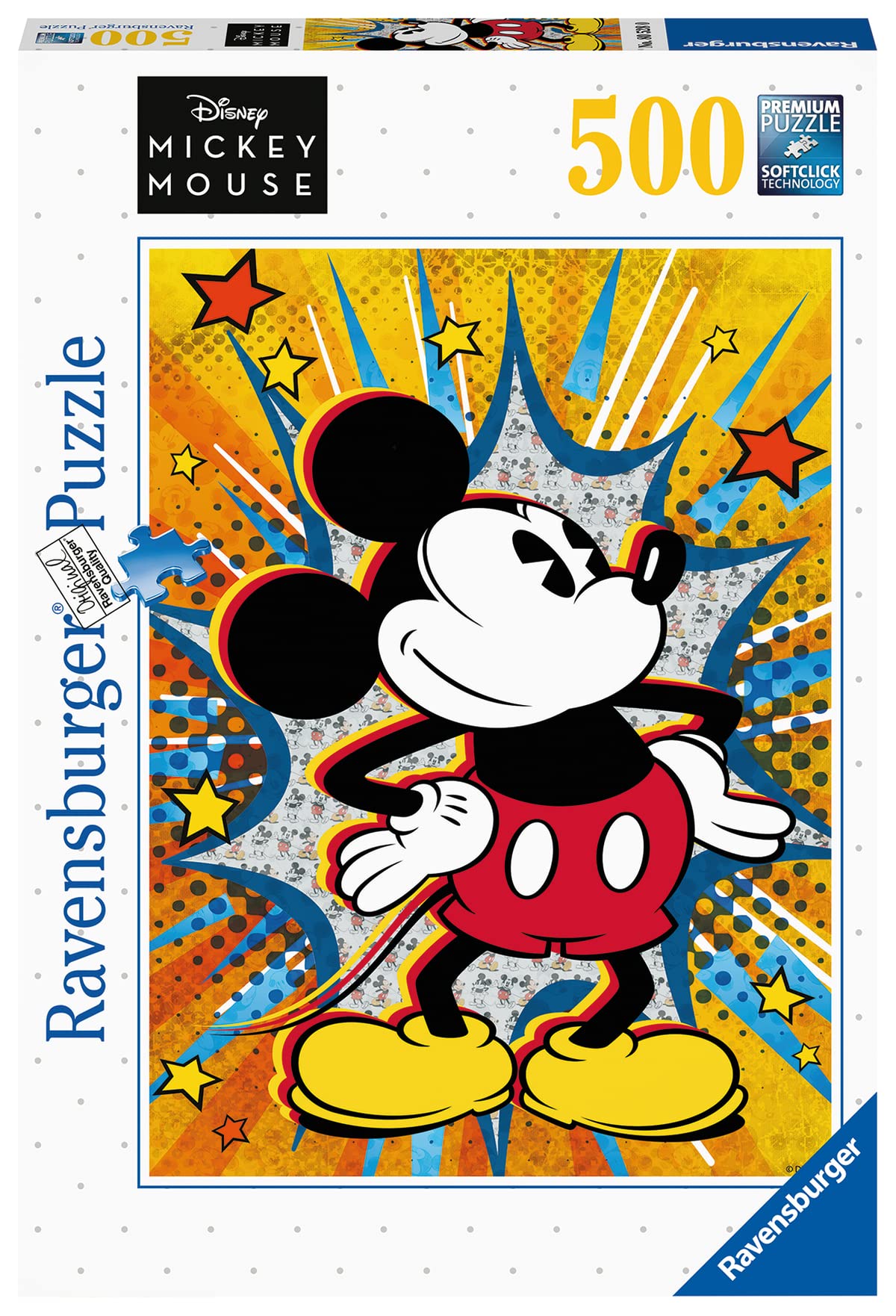 Ravensburger - Puzzle 500 Piezas, Puzzle Disney Mickey Mouse, Puzzle para Adultos, Puzzle Niños 12 aós o más, Rompecabezas, [Exclusivo en Amazon]