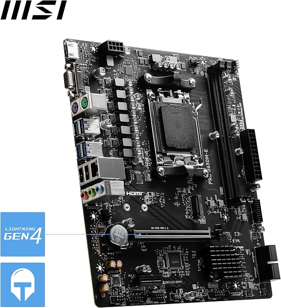 Msi Mb Pro B650m-e Am5 Ddr5 6800mhz(oc) Hdmi Vga M.2 Usb3.2 2.5g Lan Matx