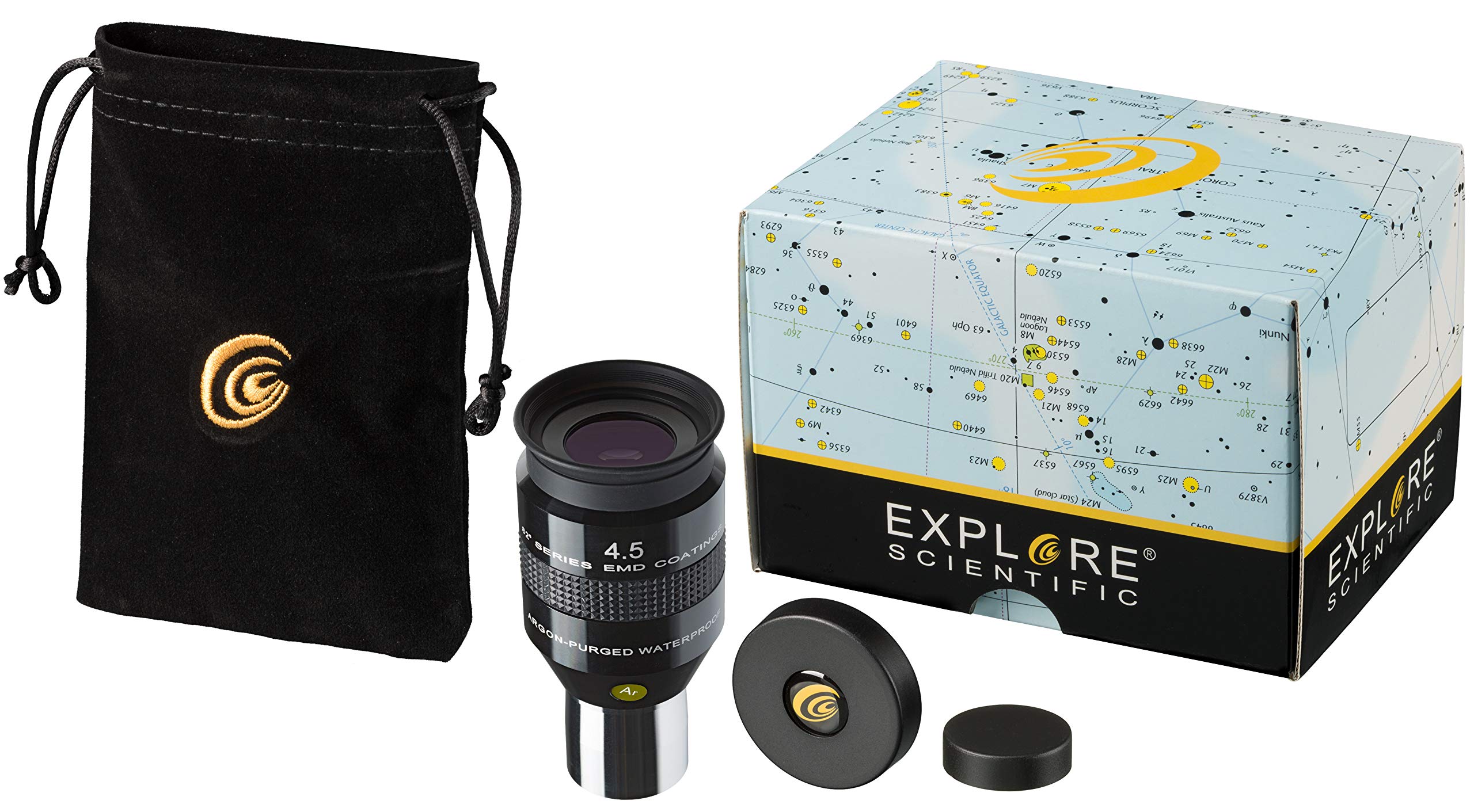 Explore Scientific Oculaire LER 82° 4,5 mm AR pour télescopes avec Traitement Multicouche de qualité supérieure et Remplissage de gaz de Protection en Argon