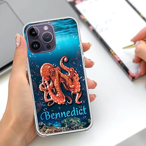 Miniatura 4 de Funda de teléfono personalizada con temática de Octopus Octopus Ocean, compatible con iPhone 15, 14, 13, 12, 11, X, Xs, Xr, 8, 7, 6s, Mini Pro Max