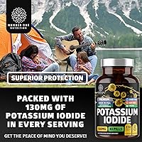Vista 3 de Tabletas de yoduro de potasio premium, píldoras naturales de KI para apoyar la inmunidad, 130 mg por porción, 150