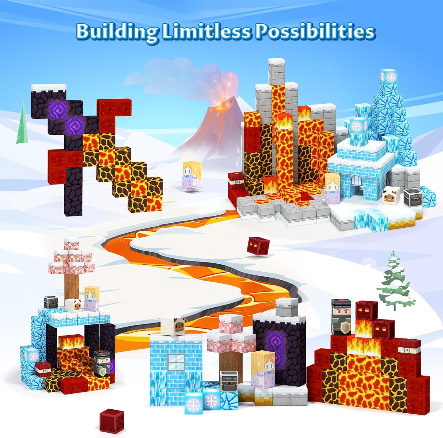 128 Magnetic Blocks Christmas Birthday Gifts for Children