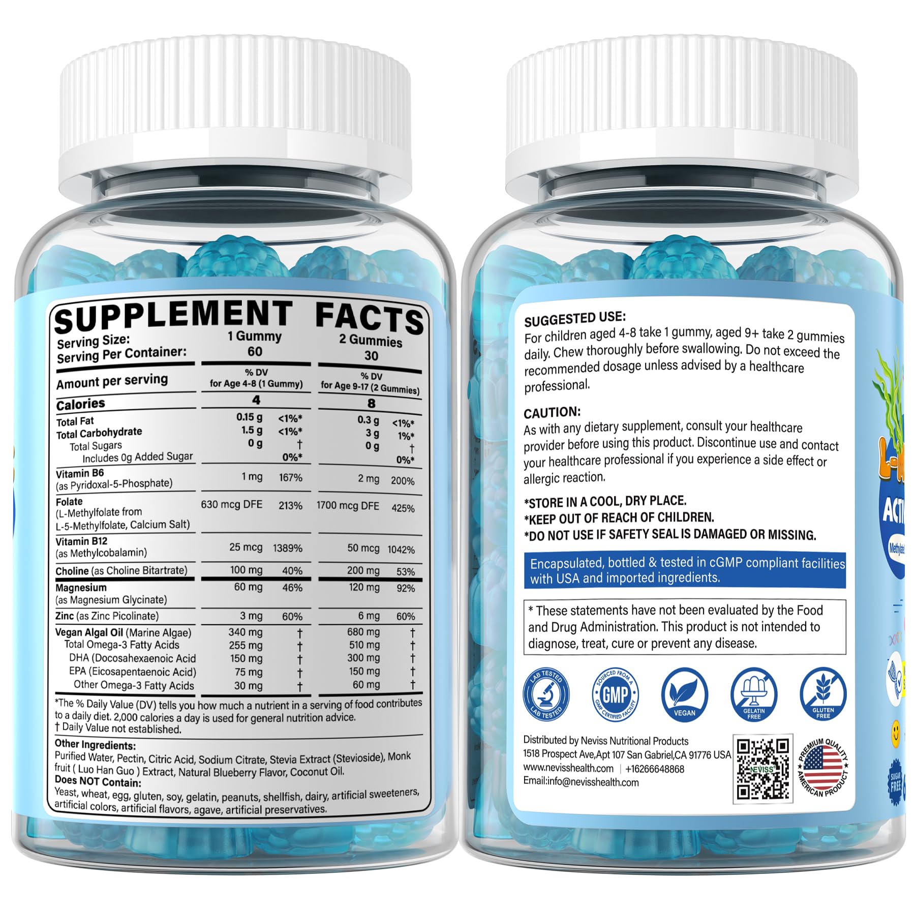 L Methylfolate 1mg Gummies for Kids Teens + Methyl B6 B12 Choline Magnesium — Amazon image 9