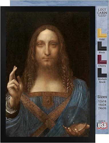 Retrato de la cabaña perdida de Cristo en Salvator Mundi por Leonardo Da Vinci Impresión sin marco Reproducción de pinturas de obras de arte finas