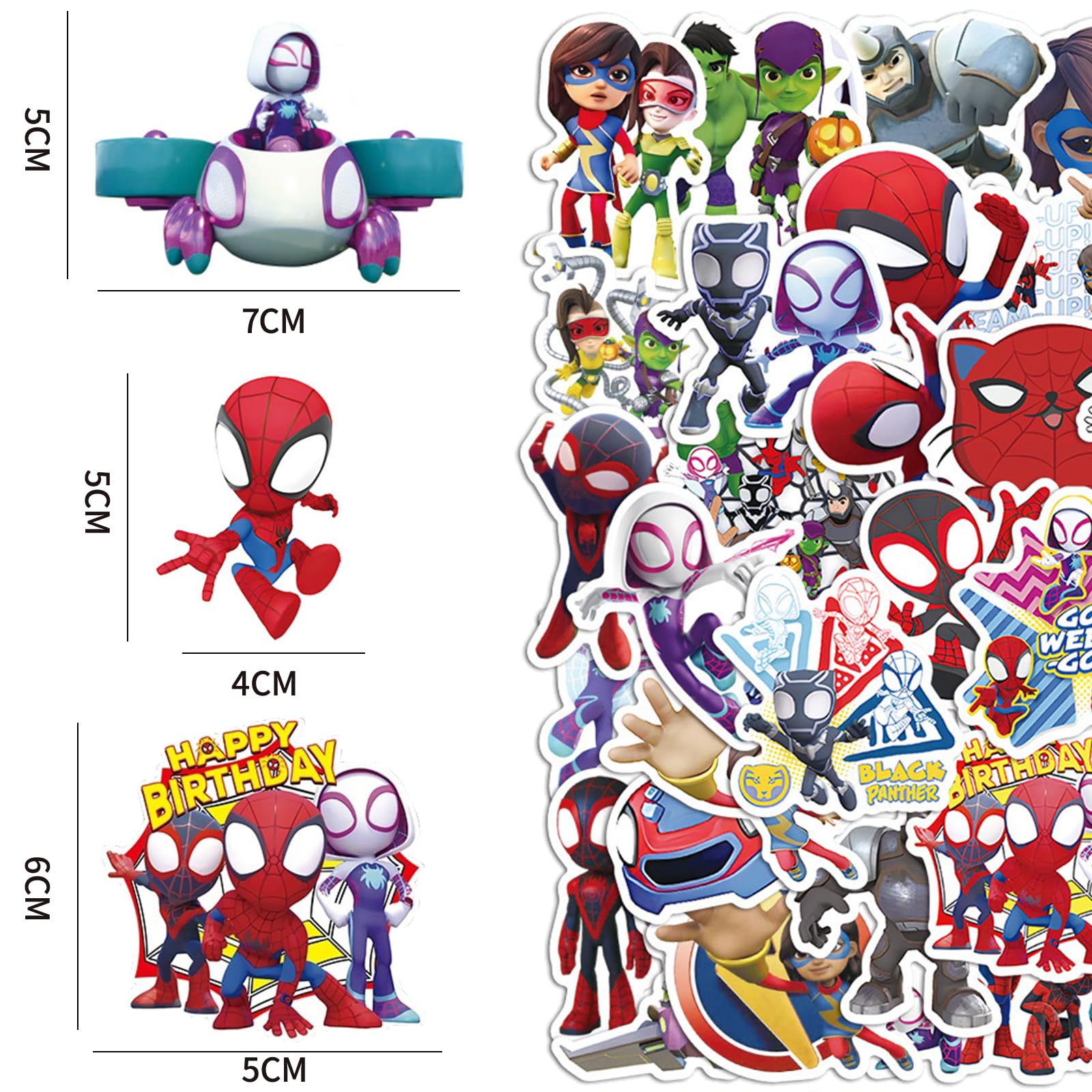 Marvel Spidey And His Amazing Friends Aufkleber-Set – 4 Vinyl-Aufkleber Für Auto, Laptop & Mehr (offiziell Lizenziert)