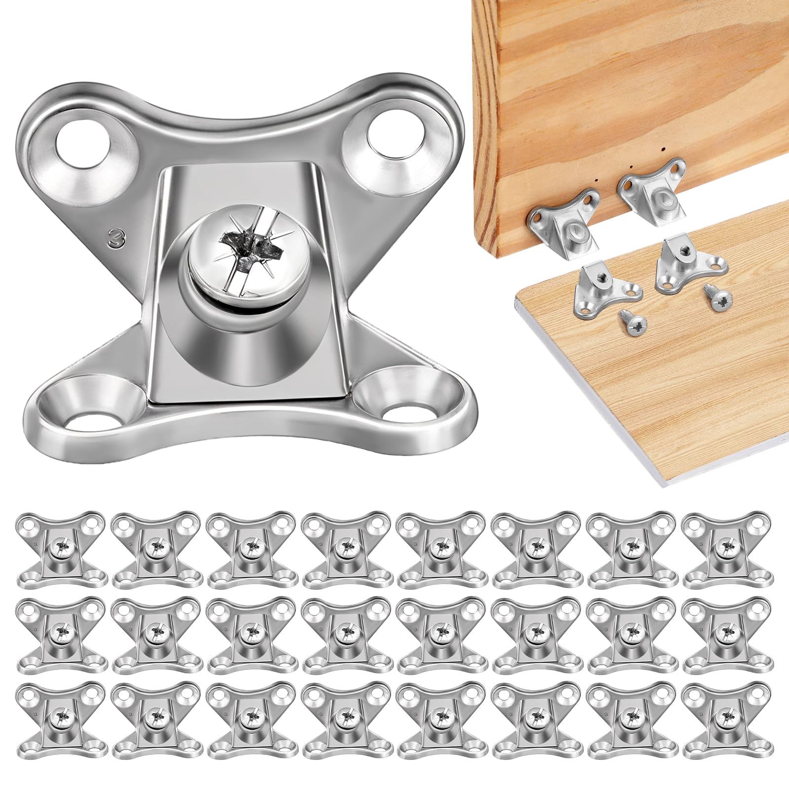 24 Pcs L Bracket Detachable Corner Brace, Removable Heavy Duty Butterfly Corner Bracket for Wood Furniture Cabinet Shelves Table Chair Bed-picture-31