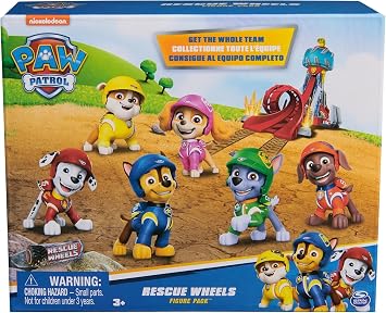 Paw Patrol Rescue Wheels, Toy Figures Gift Pack, with 7 Collectible Action Figures, Kids  Toys for Boys and Girls Aged 3 and up