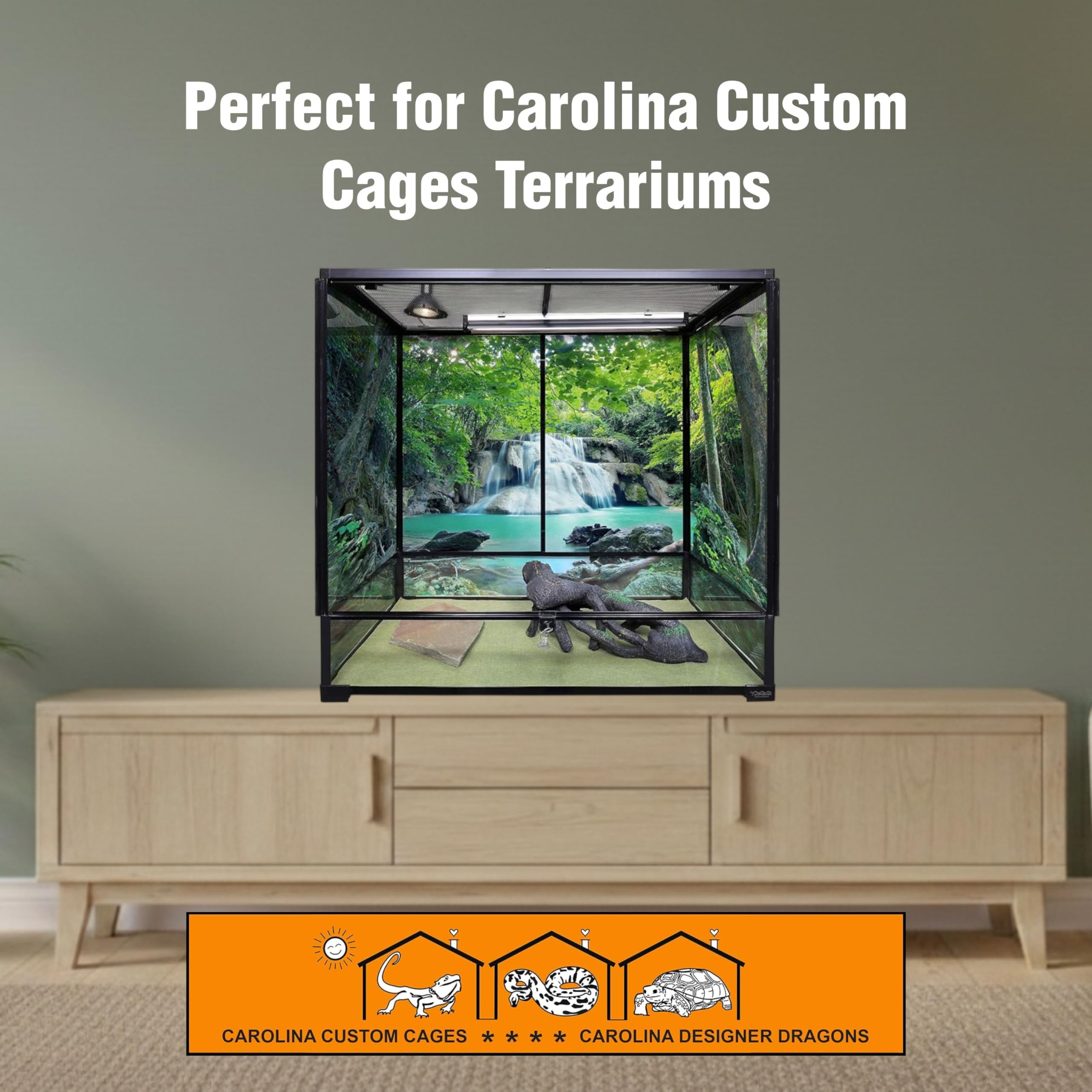 Carolina Custom Cages Reptile 56 cm T5HO UVB 24 W standardowa oprawa oświetleniowa, zestaw z Zoo Med 10.0 UVB T5HO 24W 56 cm oświetlenie gadów świetlówka