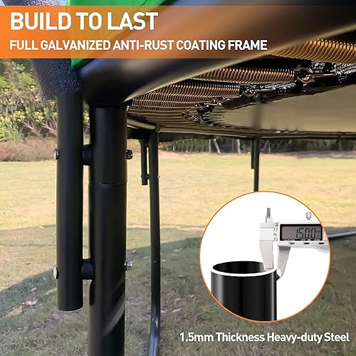 Miniatura 2 de CITYLE Tranpoline - Tranpoline de 1500 libras de 12 14 15 16 pies para niños y adultos, tranpolina con red de recinto, estacas de viento, aro de