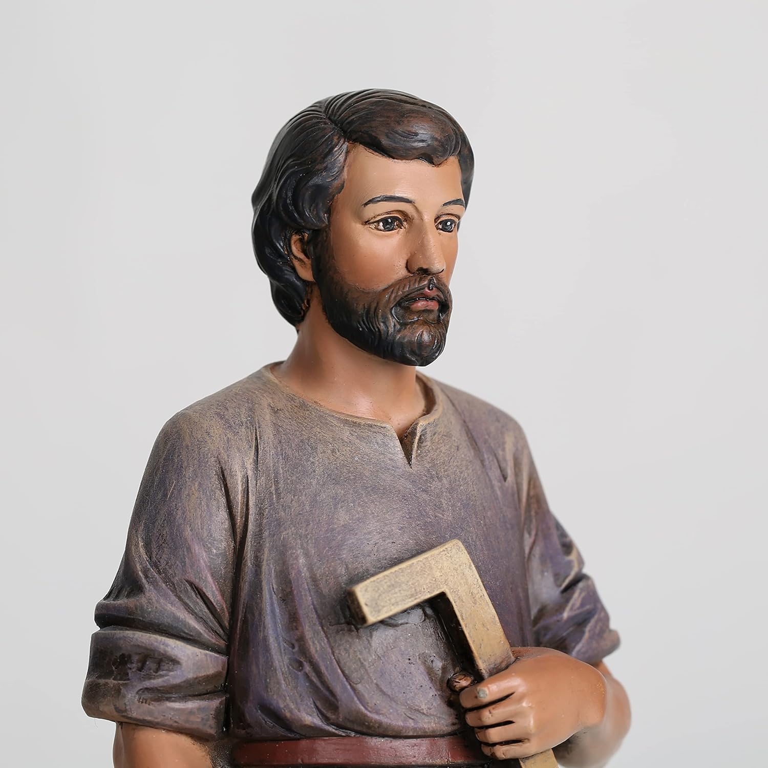BC Catholic Saint Joseph Statue The Worker, 11" H Patron Saint of Families & Travelers Catholic Decor Indoor, Religious Gifts for Labour Days Hand Painted by Buildclassic - Image 4
