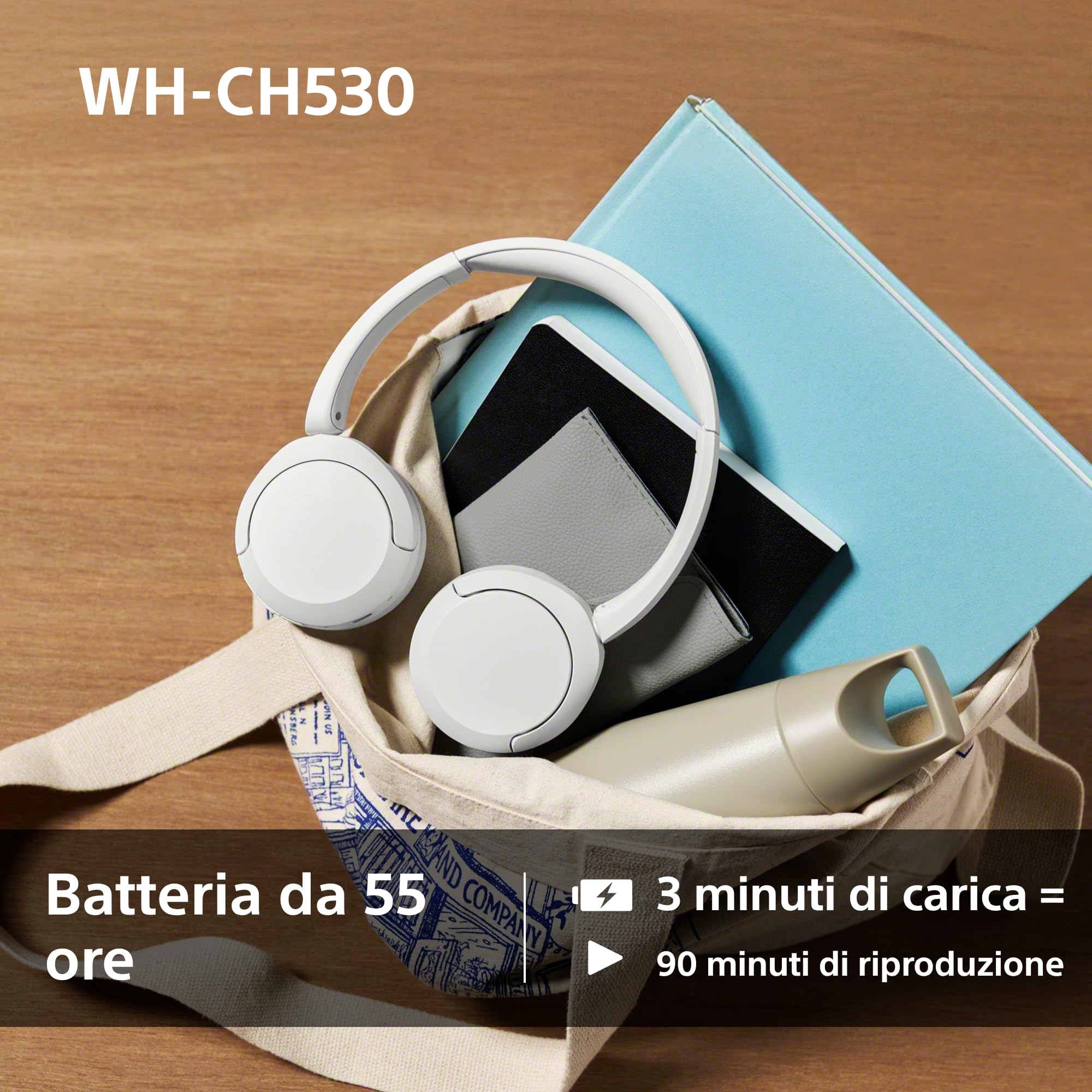 Sony WH-CH530 Cuffie Bluetooth Wireless - Nero