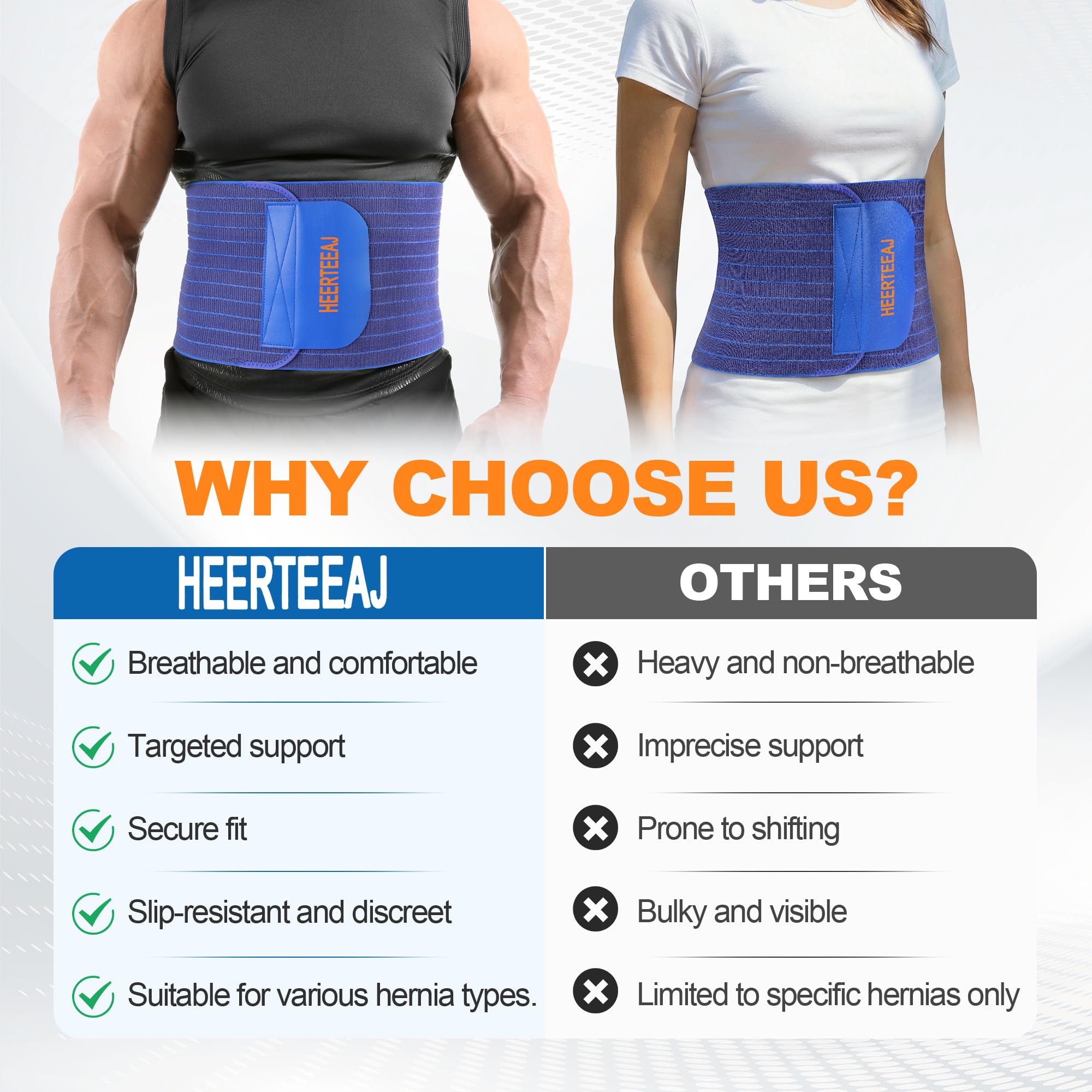 Cinturón para Hernia Umbilical por I Faja para Hernia Abdominal, Ayuda a Aliviar el Dolor I Banda Elástica para Hernia Incisional, Ventral, Epigástrica para Hombre y Mujer