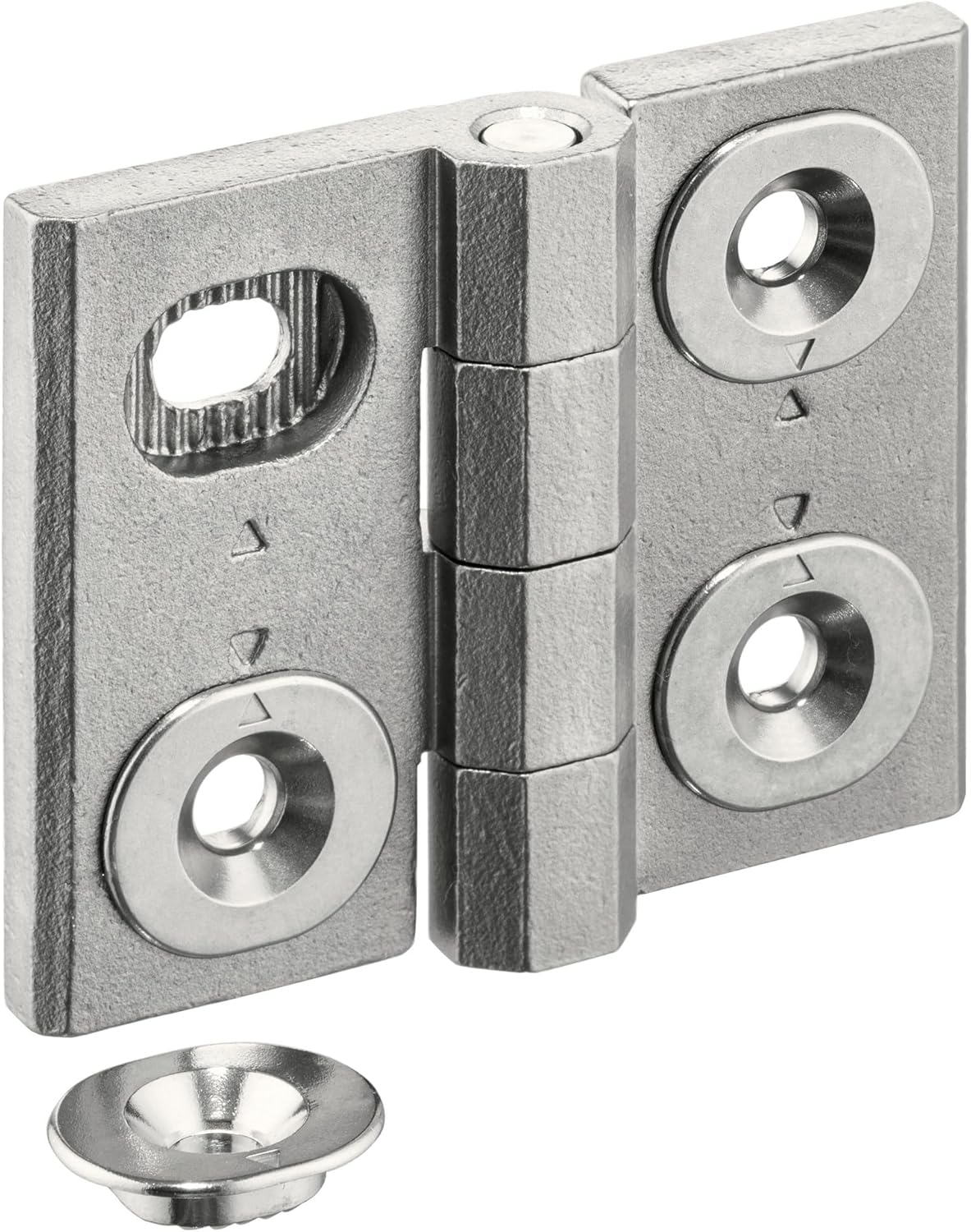 25161.0310 Hinges, Adjustable/Width Adjustable, B1 = 64 mm / L1 = 50 mm, Stainless Steel