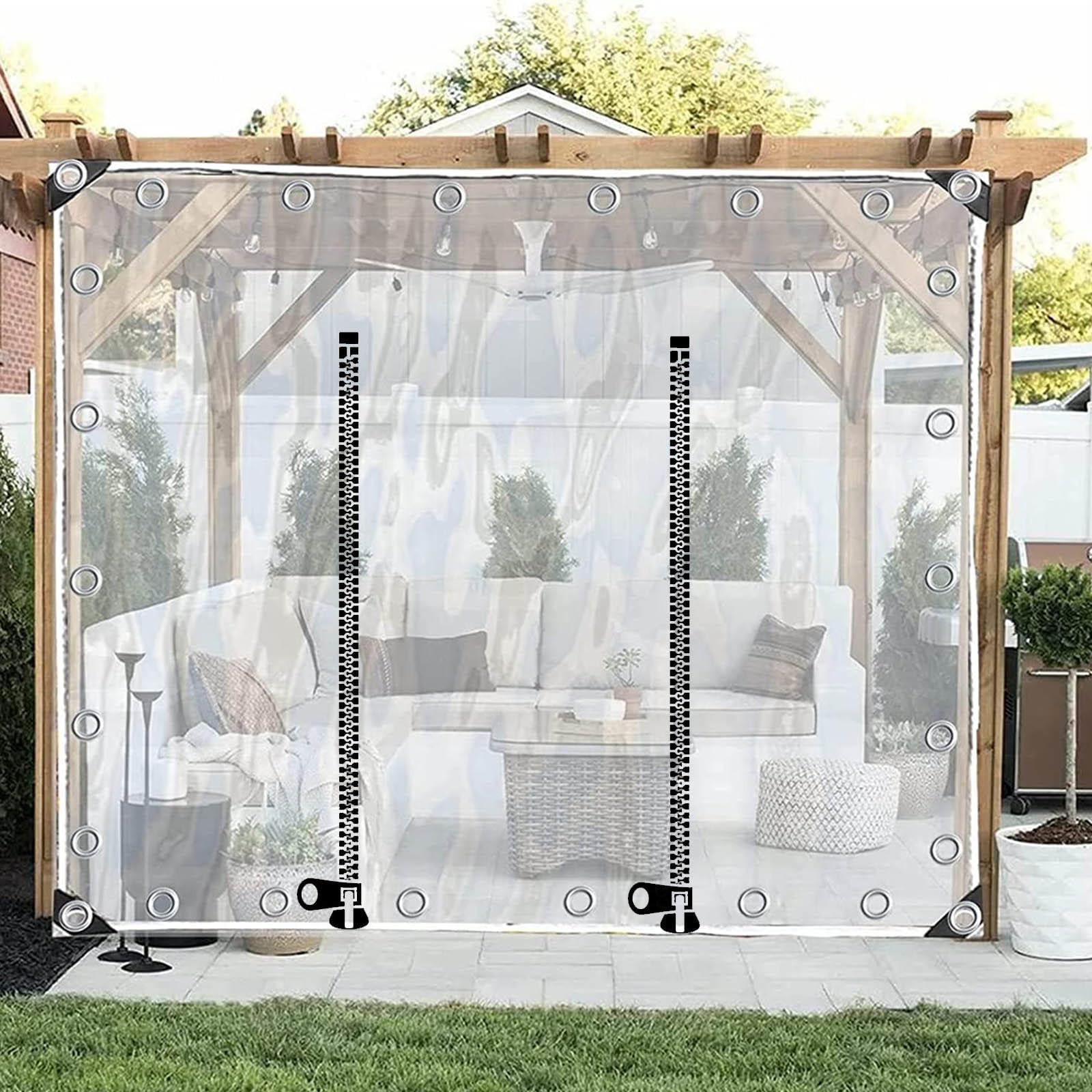 Rideau en bâche transparent pour extérieur idéal pour abriter le porche ou le gazebo en hiver
