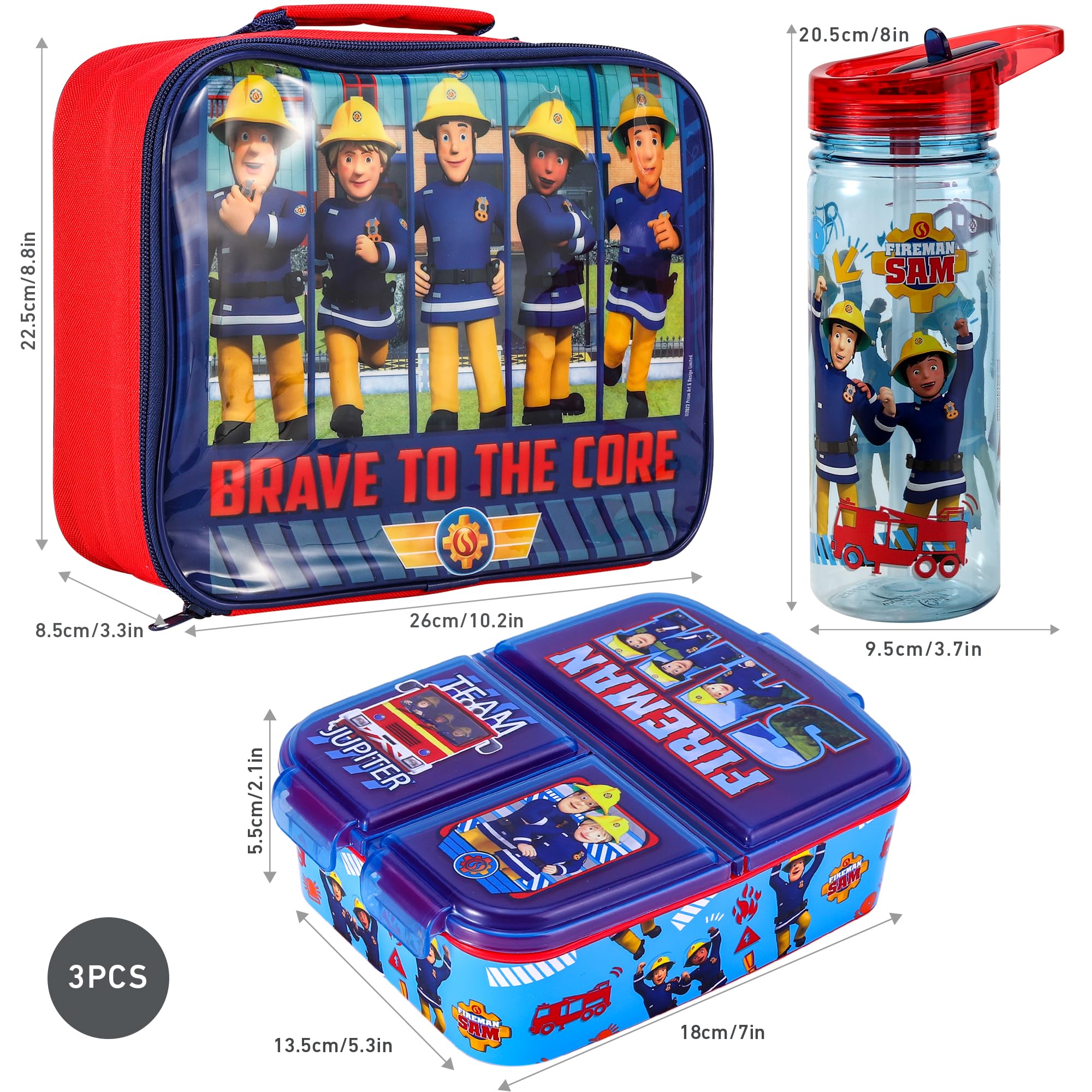 Zawadi Global Stitch Kids - Set di portapranzo per bambini, con borsa termica per il pranzo, contenitore multiscomparto e bottiglia d'acqua da 580 ml
