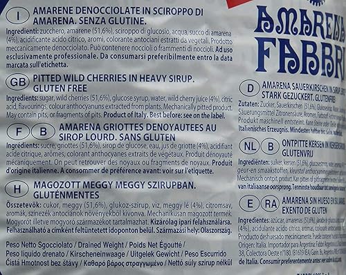 Miniatura 2 de Fabbri Amarena - Cerezas silvestres en almíbar, 7 libras, tamaño de servicio de alimentos, sin gluten, sin OMG, veganas
