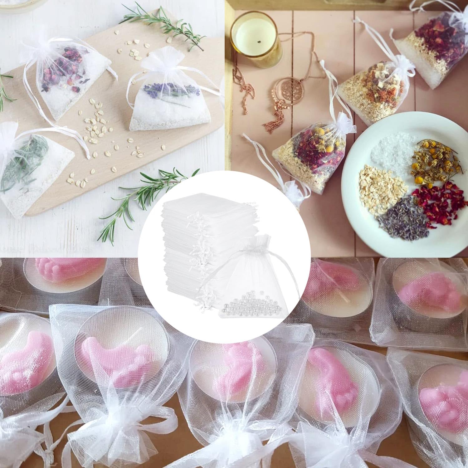 Sacchetti Regalo In Organza 7x9 Cm - Pack Da 50 Pezzi, Per Bomboniere, Gioielli E Feste (Blu Reale) - Foto 12