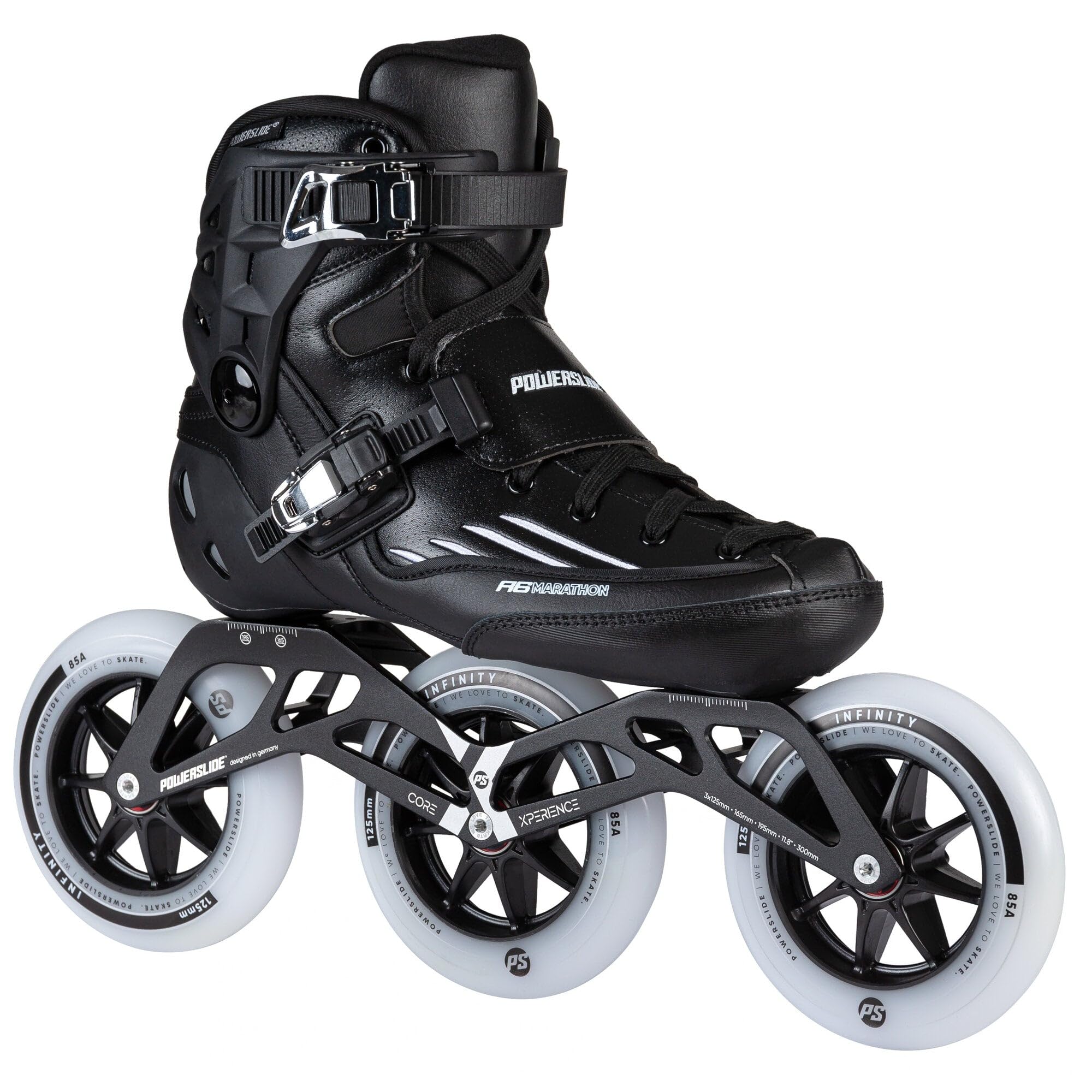 Powerslide R6 Marathon Rollers en ligne avec roues de 125 mm pour les longues distances