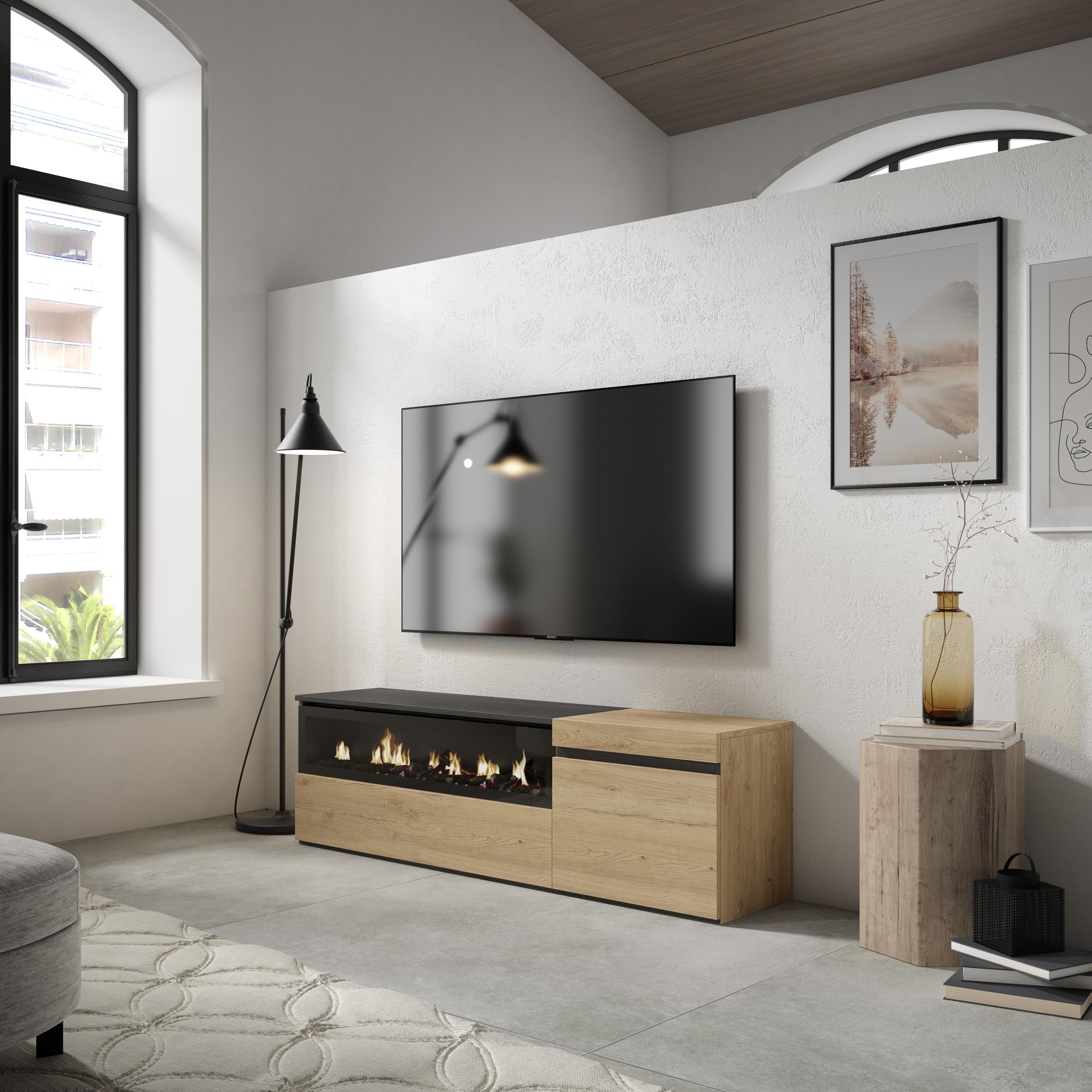 Cassa TV Skraut Home Grande Spazio di Archivio Poltrona Eletrica Moda - Dettaglio
