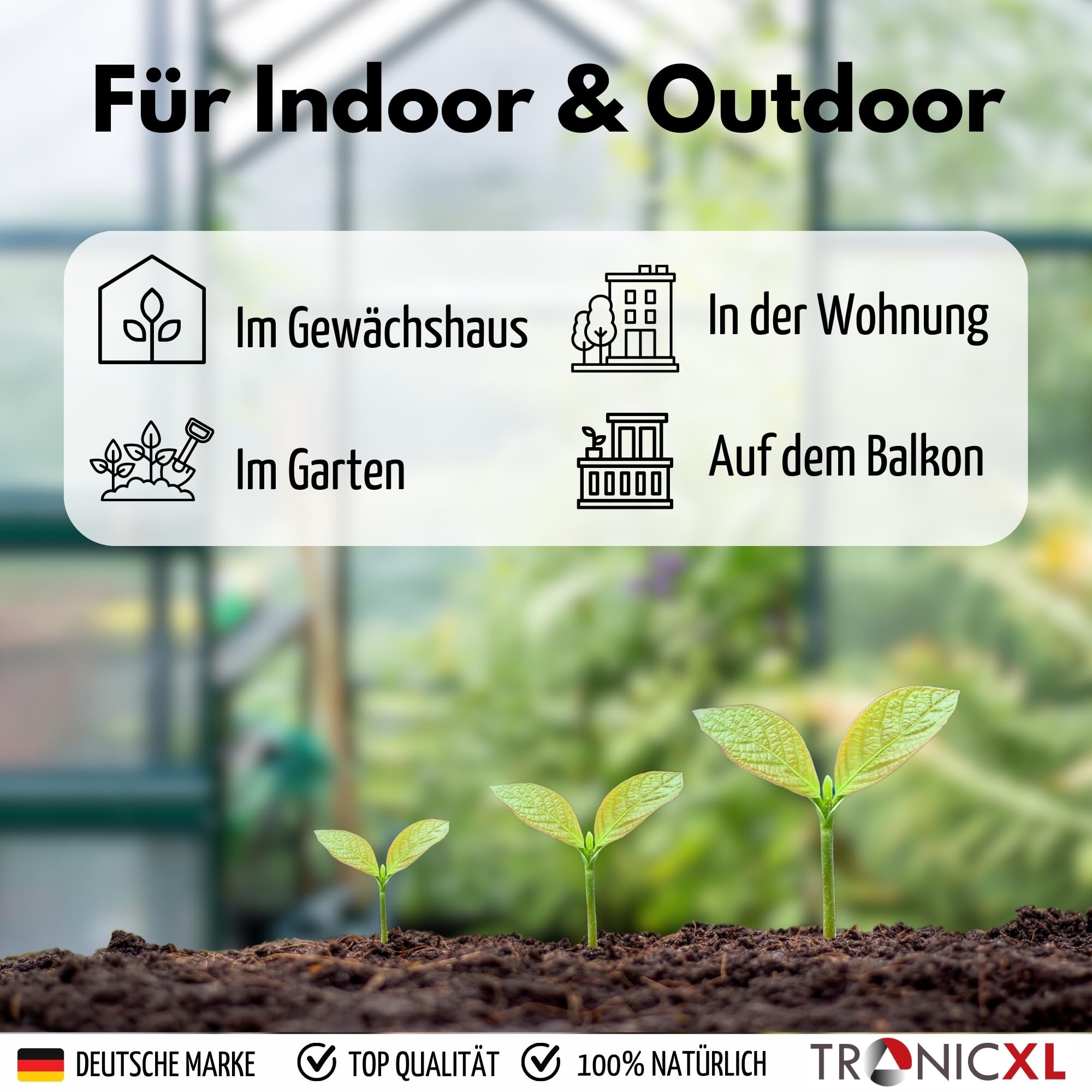 TronicXL Fertilizante líquido para plantas de interior, 5 L, fabricado en Alemania, universal, 5000 ml, 5 x 1 litro, abono para plantas de interior, abono para plantas verdes, crecimiento de hojas y