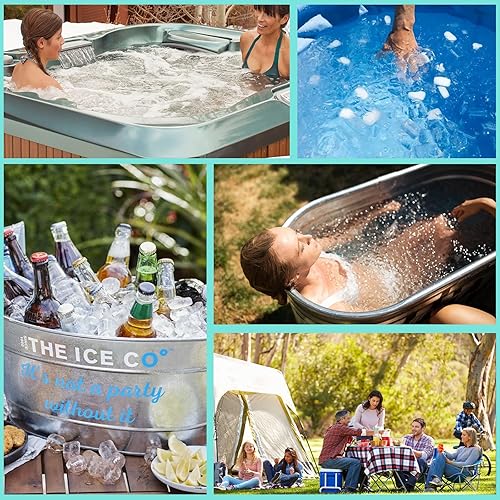 Miniatura 7 de Moldes grandes de bloque de hielo para baño de hielo de 8 libras, paquete de 2 moldes de bloque de hielo extragrandes, moldes de bandeja de hielo de