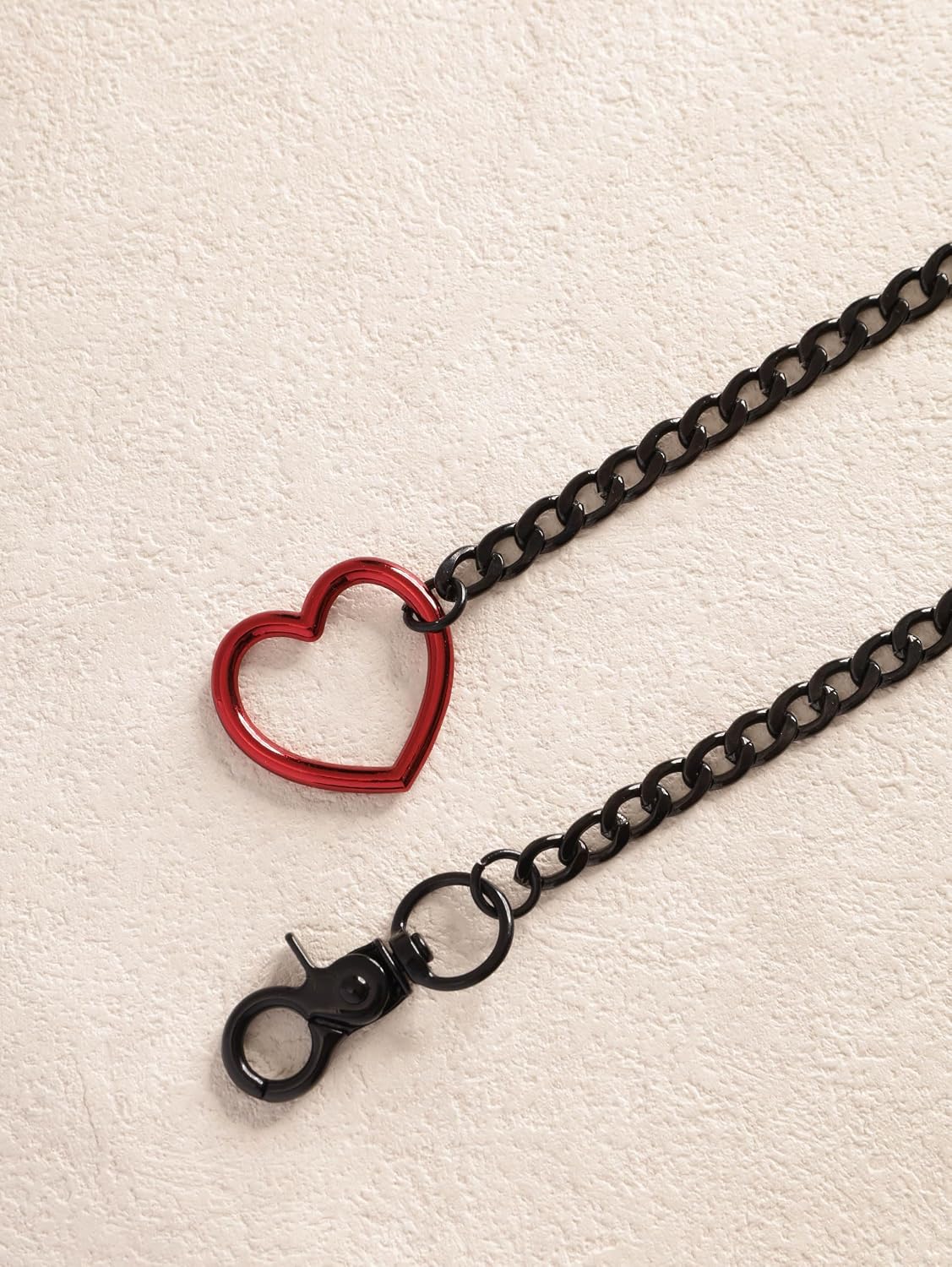 Sacina Gothic Heart Chunky Chain Necklace, Gothic Emo Punk Grunge Necklace, Goth Jewelry, Christmas Jewelry Gift for Women