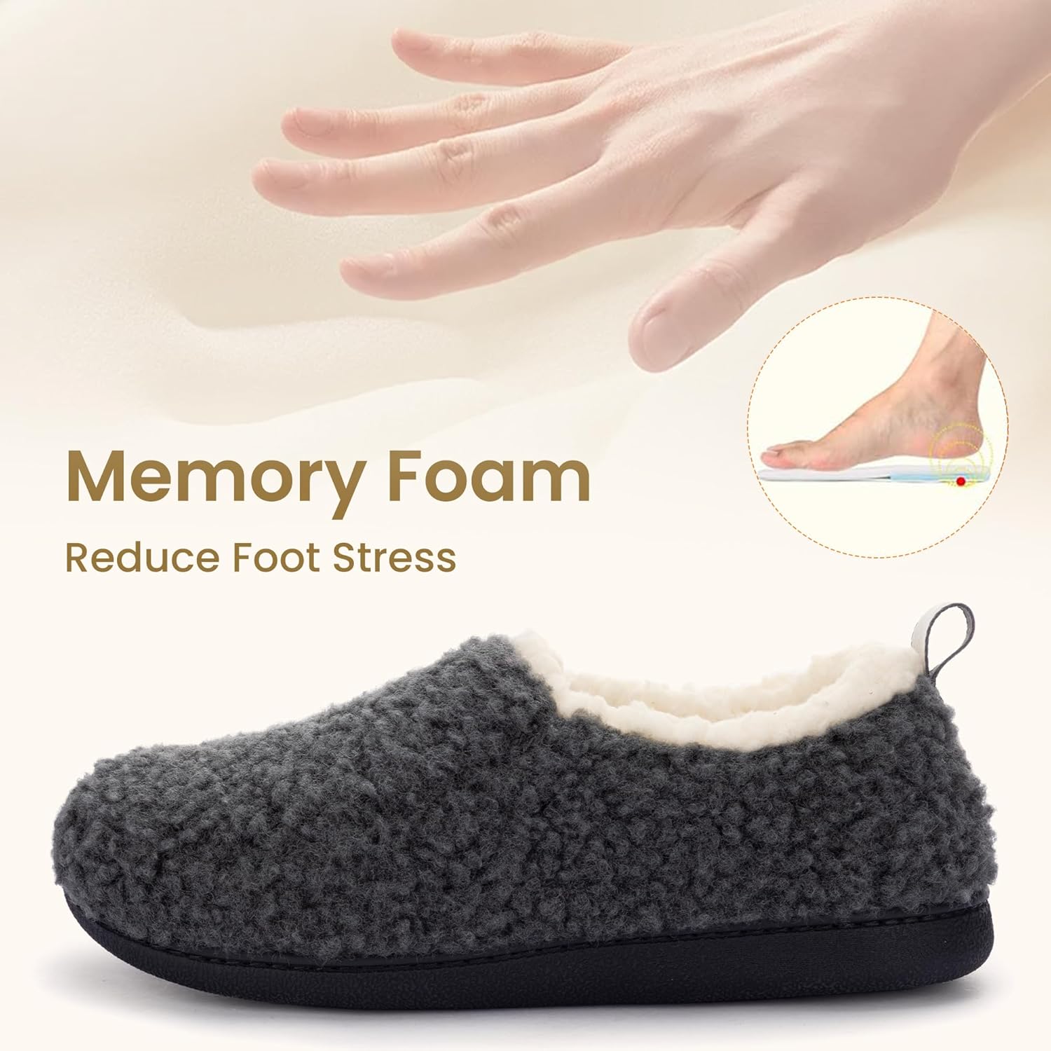 RockDove Women's Nomad Faux Shearling Closed Back Memory Foam Slipper - Image 5