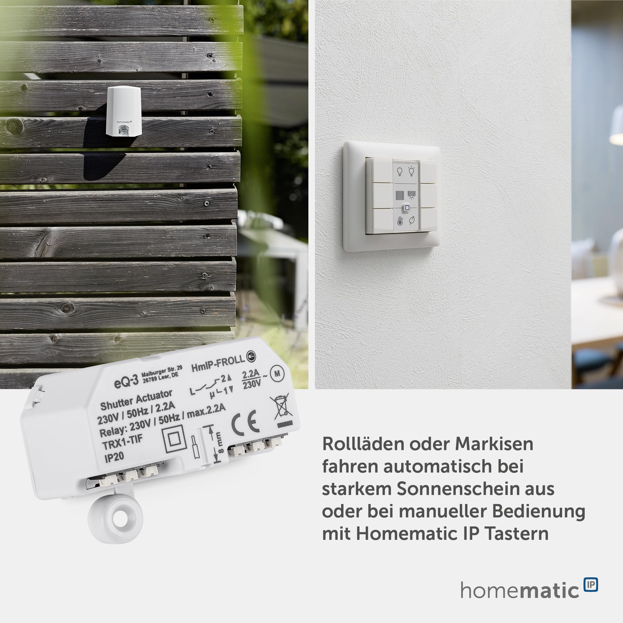 Homematic IP Access Point 2 + 5x Rollladenaktor – Unterputz, Smart Home, Digitale Steuerung für 5 Rollläden per App, Alexa & Google Assistant, elektrische Rolladen smart nachrüsten