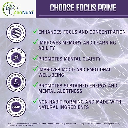 Miniatura 4 de Focus Prime & Sleep Prime - Apoyo nootrópico óptimo y sueño reparador - Mejora la concentración durante el día, recarga con sueño profundo por la